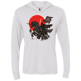 T-Shirts Heather White / X-Small SAMURAI GALAXY Triblend Long Sleeve Hoodie Tee