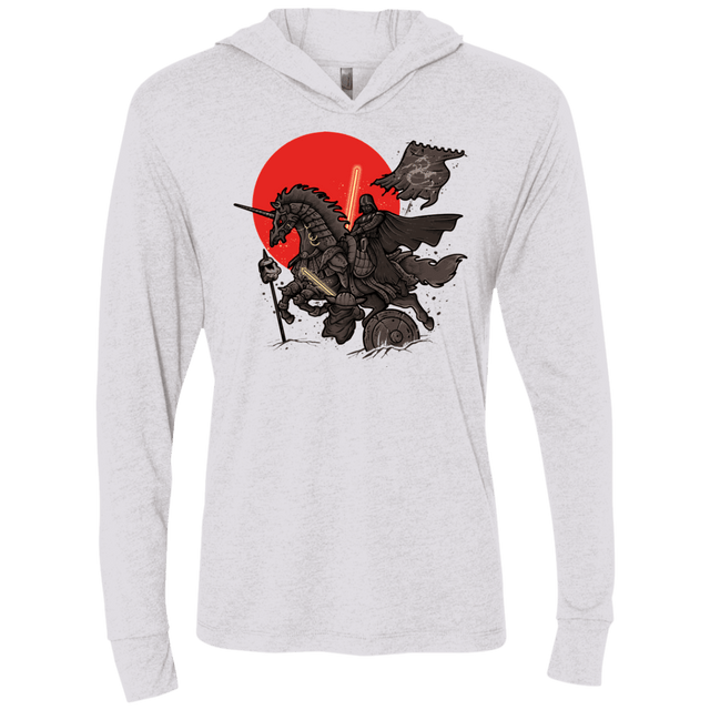 T-Shirts Heather White / X-Small SAMURAI GALAXY Triblend Long Sleeve Hoodie Tee