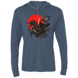 T-Shirts Indigo / X-Small SAMURAI GALAXY Triblend Long Sleeve Hoodie Tee