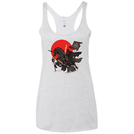 T-Shirts Heather White / X-Small SAMURAI GALAXY Women's Triblend Racerback Tank