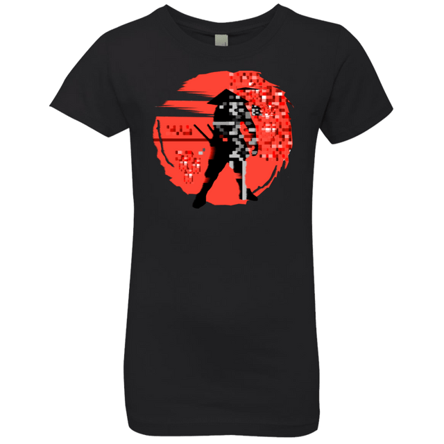 T-Shirts Black / YXS Samurai Pixel Girls Premium T-Shirt