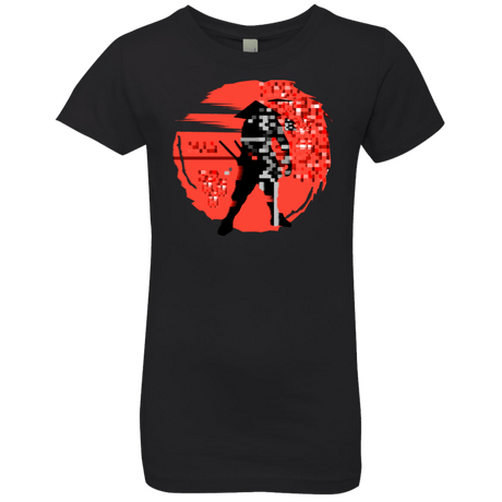 T-Shirts Black / YXS Samurai Pixel Girls Premium T-Shirt