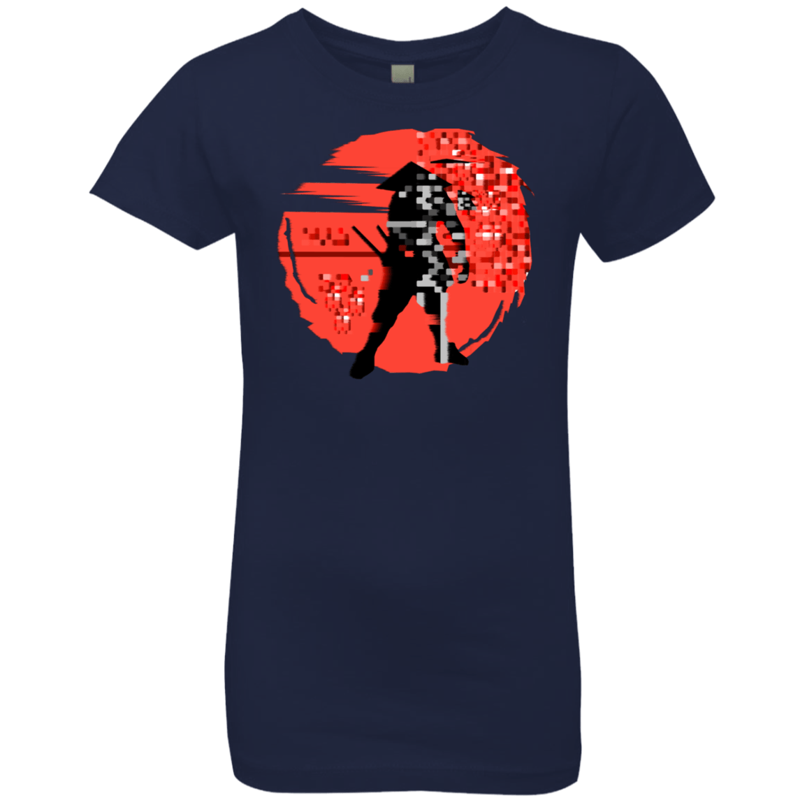 T-Shirts Midnight Navy / YXS Samurai Pixel Girls Premium T-Shirt