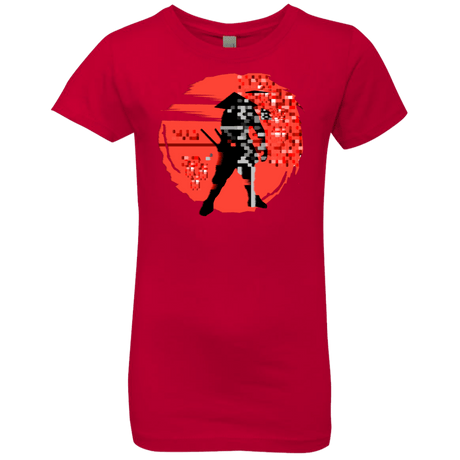 T-Shirts Red / YXS Samurai Pixel Girls Premium T-Shirt