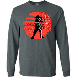 T-Shirts Dark Heather / S Samurai Pixel Men's Long Sleeve T-Shirt
