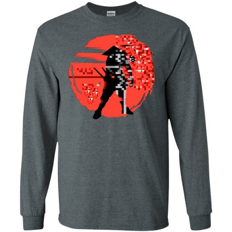 T-Shirts Dark Heather / S Samurai Pixel Men's Long Sleeve T-Shirt