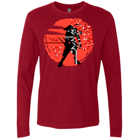 T-Shirts Cardinal / S Samurai Pixel Men's Premium Long Sleeve