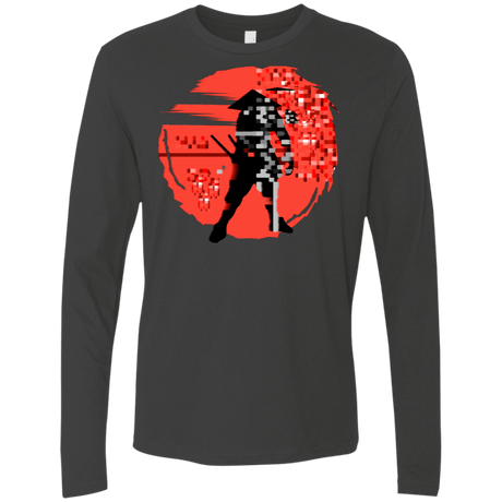 T-Shirts Heavy Metal / S Samurai Pixel Men's Premium Long Sleeve