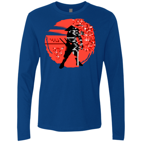 T-Shirts Royal / S Samurai Pixel Men's Premium Long Sleeve