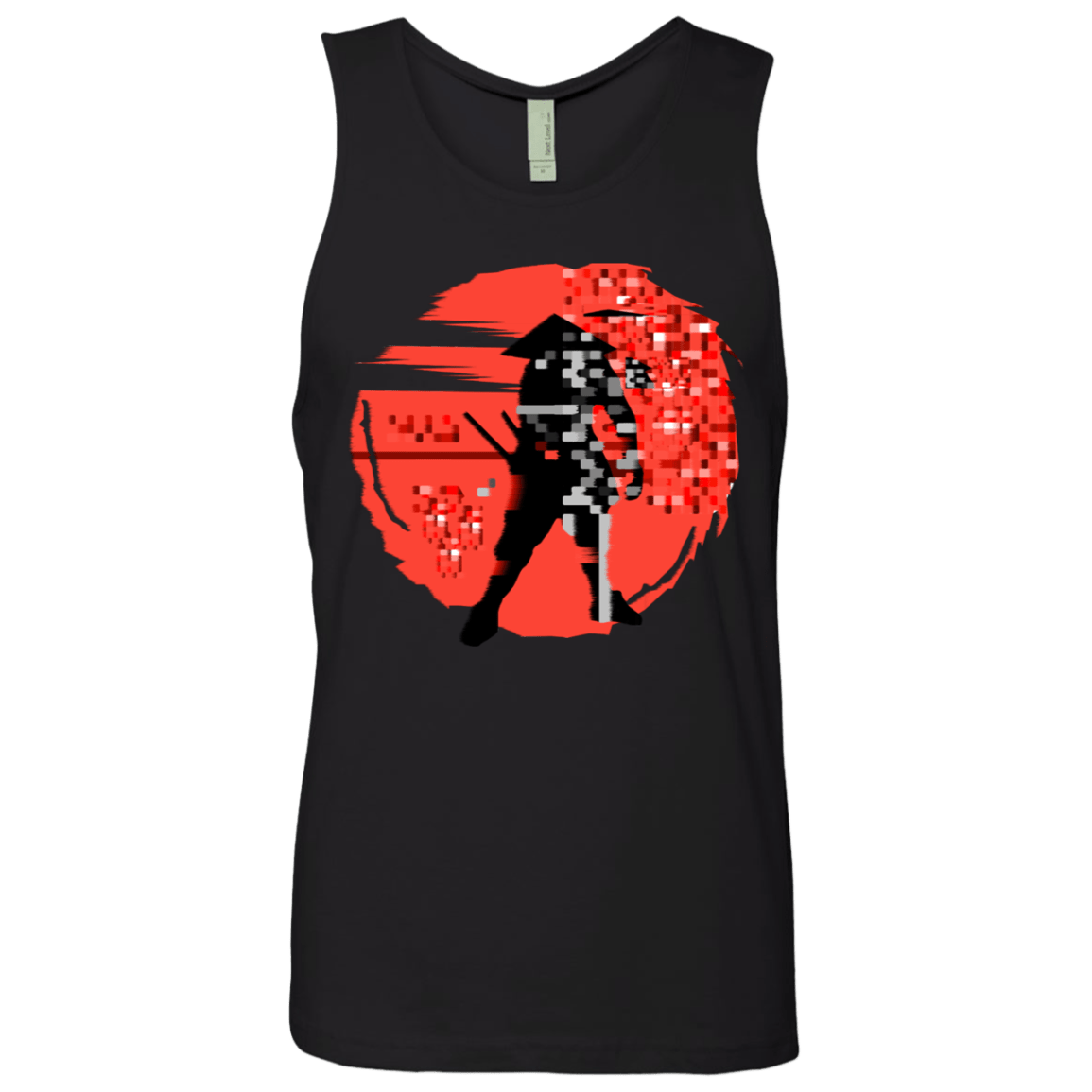 T-Shirts Black / S Samurai Pixel Men's Premium Tank Top