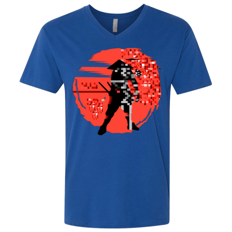 T-Shirts Royal / X-Small Samurai Pixel Men's Premium V-Neck