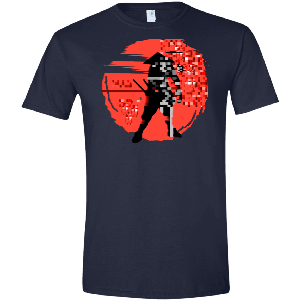 T-Shirts Navy / X-Small Samurai Pixel Men's Semi-Fitted Softstyle