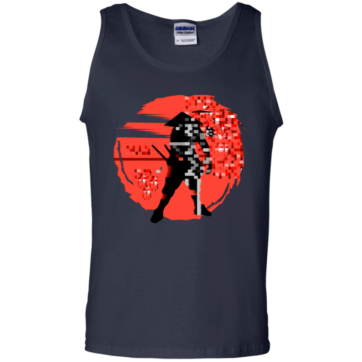 T-Shirts Navy / S Samurai Pixel Men's Tank Top