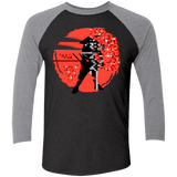 T-Shirts Vintage Black/Premium Heather / X-Small Samurai Pixel Men's Triblend 3/4 Sleeve