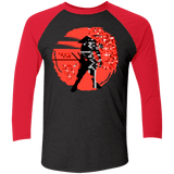 T-Shirts Vintage Black/Vintage Red / X-Small Samurai Pixel Men's Triblend 3/4 Sleeve