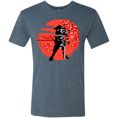T-Shirts Indigo / S Samurai Pixel Men's Triblend T-Shirt