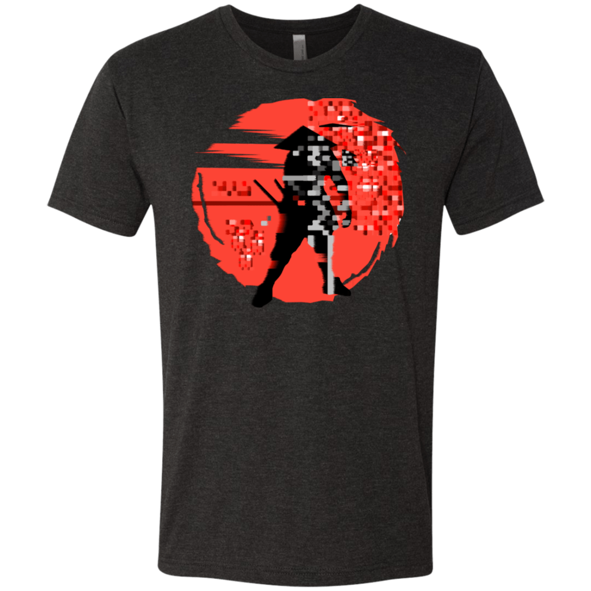 T-Shirts Vintage Black / S Samurai Pixel Men's Triblend T-Shirt