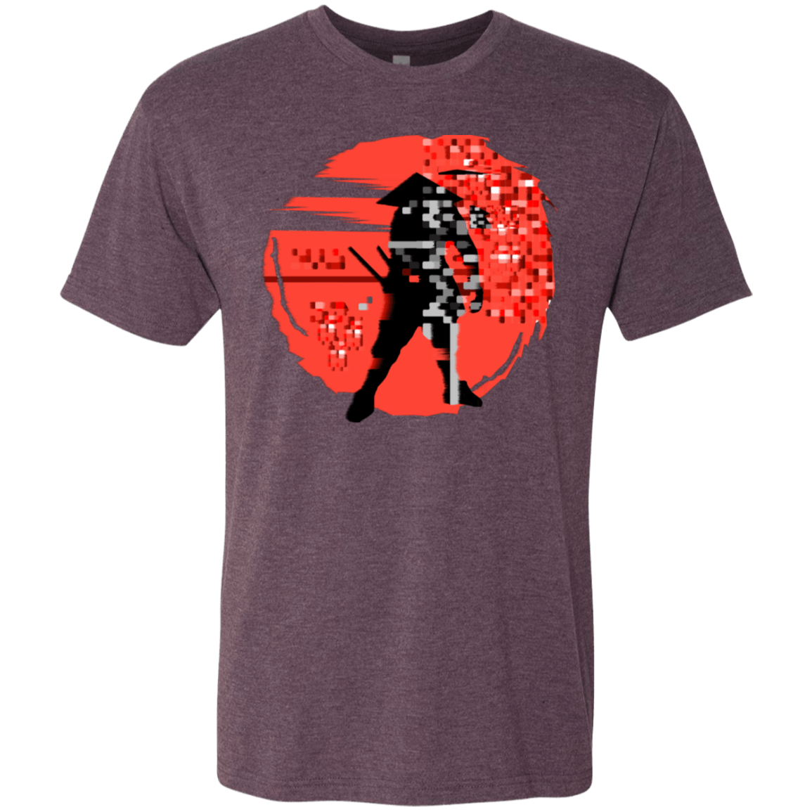 T-Shirts Vintage Purple / S Samurai Pixel Men's Triblend T-Shirt