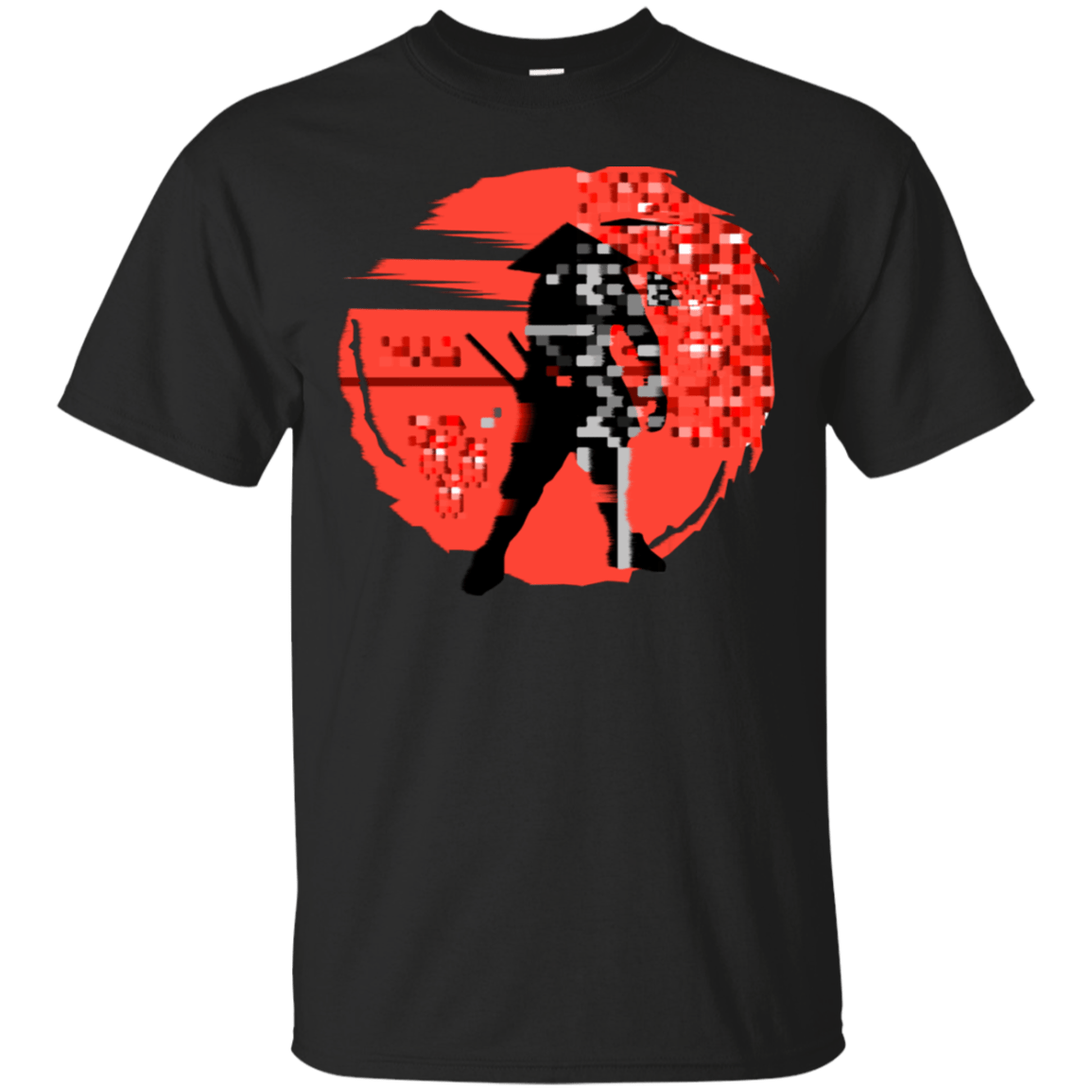 T-Shirts Black / S Samurai Pixel T-Shirt