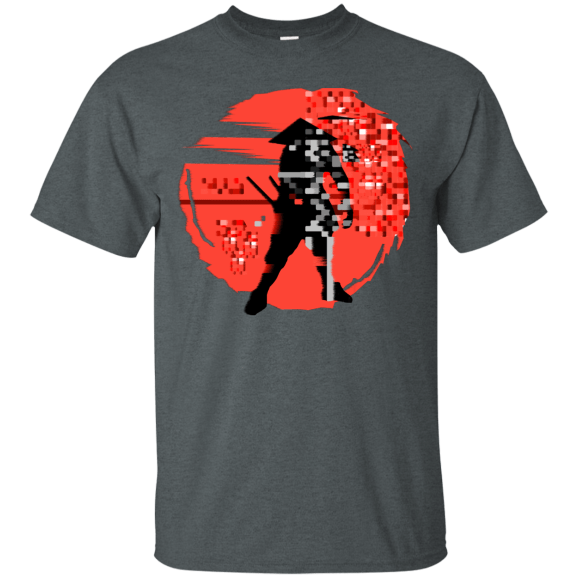 T-Shirts Dark Heather / S Samurai Pixel T-Shirt