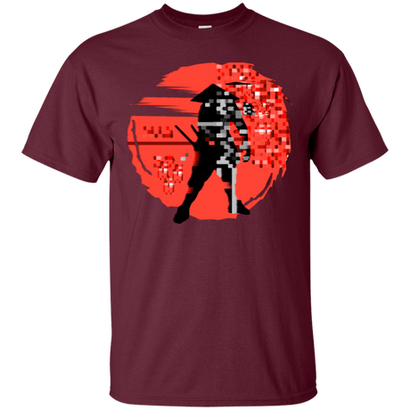 T-Shirts Maroon / S Samurai Pixel T-Shirt