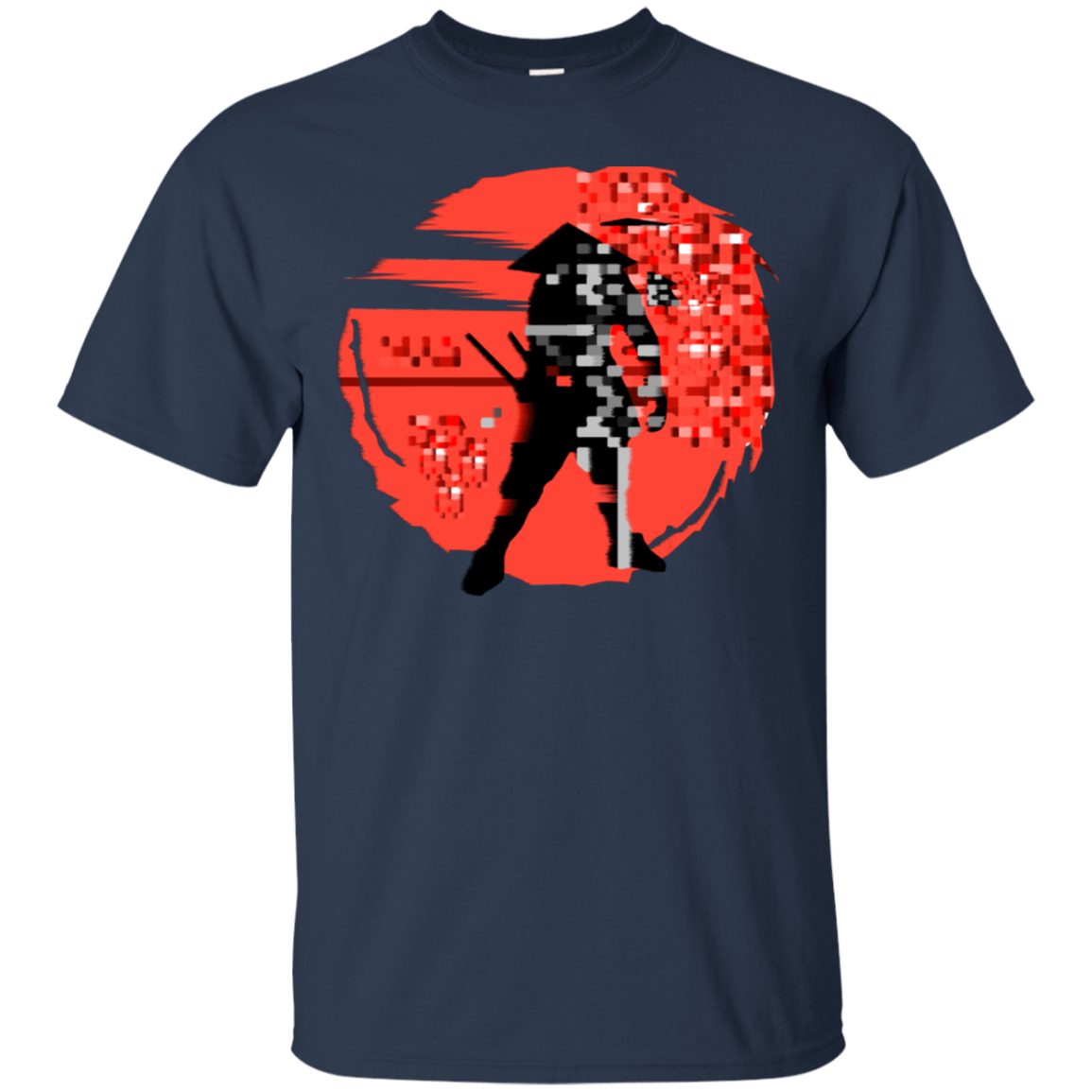 T-Shirts Navy / S Samurai Pixel T-Shirt