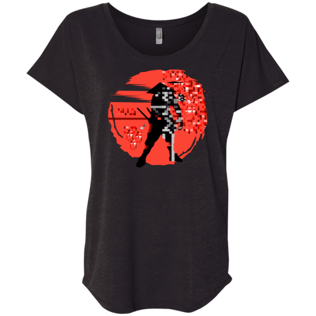 T-Shirts Vintage Black / X-Small Samurai Pixel Triblend Dolman Sleeve