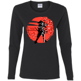 T-Shirts Black / S Samurai Pixel Women's Long Sleeve T-Shirt