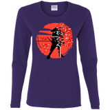 T-Shirts Purple / S Samurai Pixel Women's Long Sleeve T-Shirt