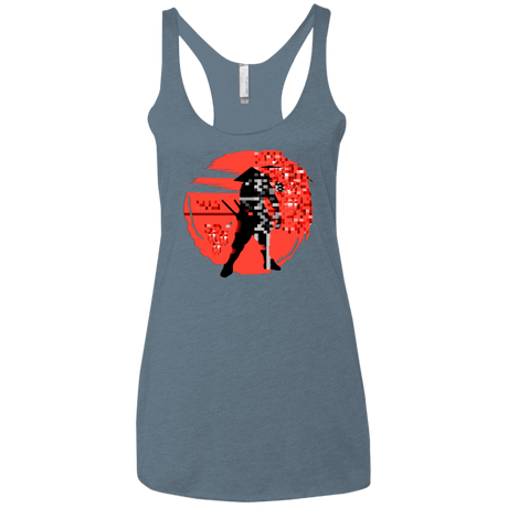 T-Shirts Indigo / X-Small Samurai Pixel Women's Triblend Racerback Tank