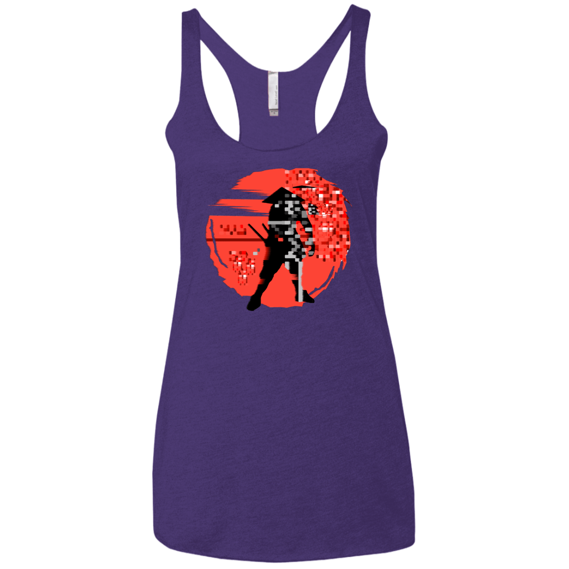 T-Shirts Purple Rush / X-Small Samurai Pixel Women's Triblend Racerback Tank