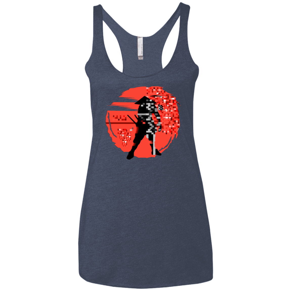 T-Shirts Vintage Navy / X-Small Samurai Pixel Women's Triblend Racerback Tank