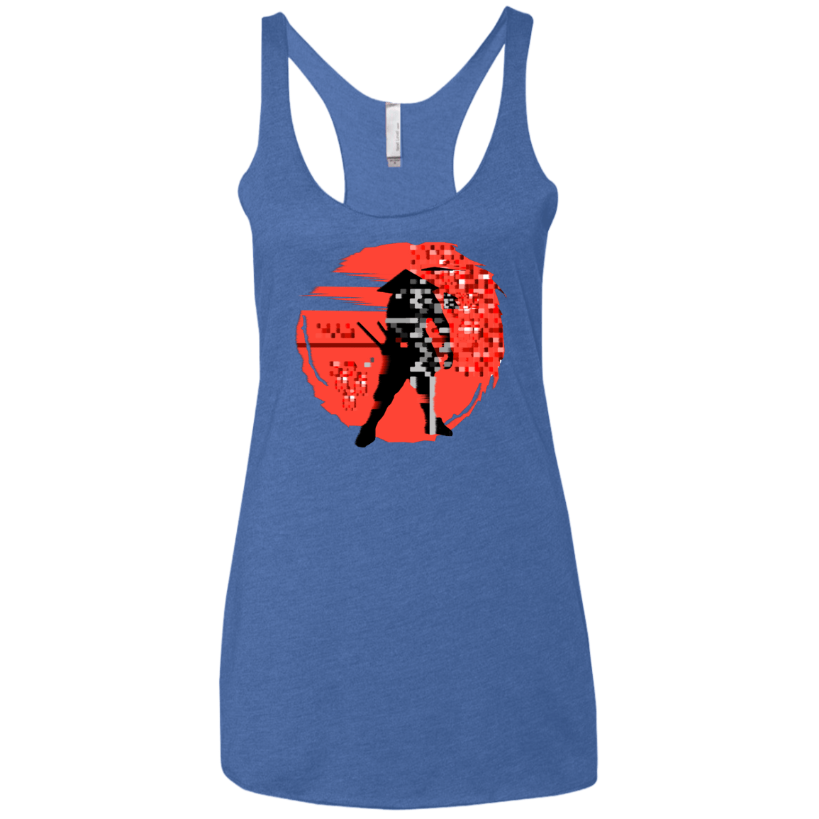 T-Shirts Vintage Royal / X-Small Samurai Pixel Women's Triblend Racerback Tank