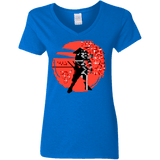 T-Shirts Royal / S Samurai Pixel Women's V-Neck T-Shirt