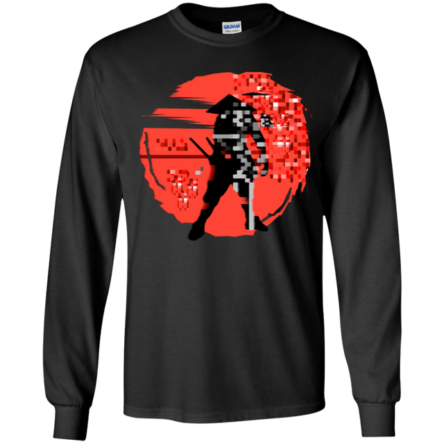 T-Shirts Black / YS Samurai Pixel Youth Long Sleeve T-Shirt