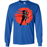 T-Shirts Royal / YS Samurai Pixel Youth Long Sleeve T-Shirt