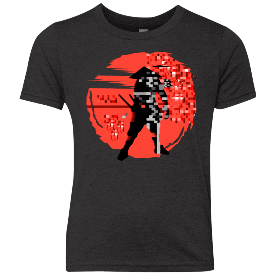 T-Shirts Vintage Black / YXS Samurai Pixel Youth Triblend T-Shirt