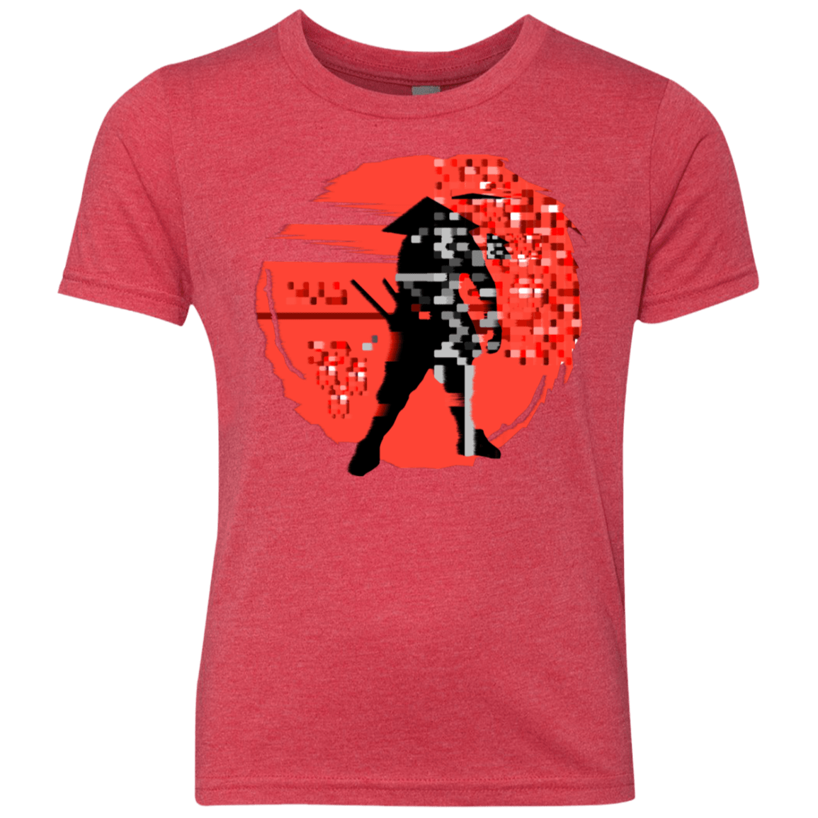 T-Shirts Vintage Red / YXS Samurai Pixel Youth Triblend T-Shirt