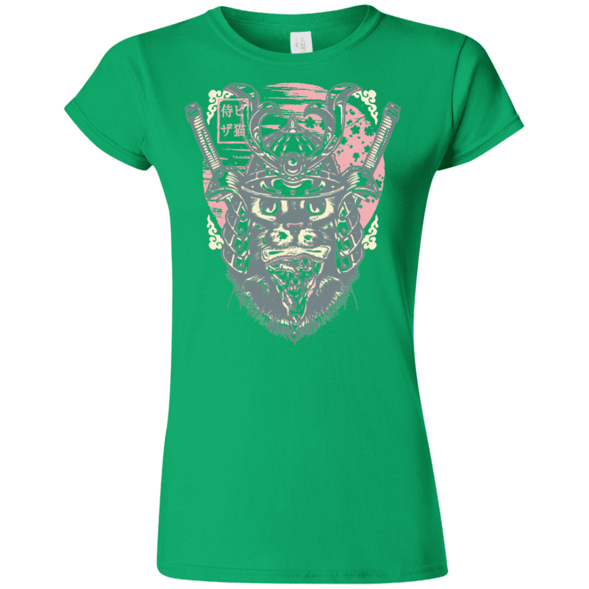 T-Shirts Irish Green / S Samurai Pizza Cat Junior Slimmer-Fit T-Shirt