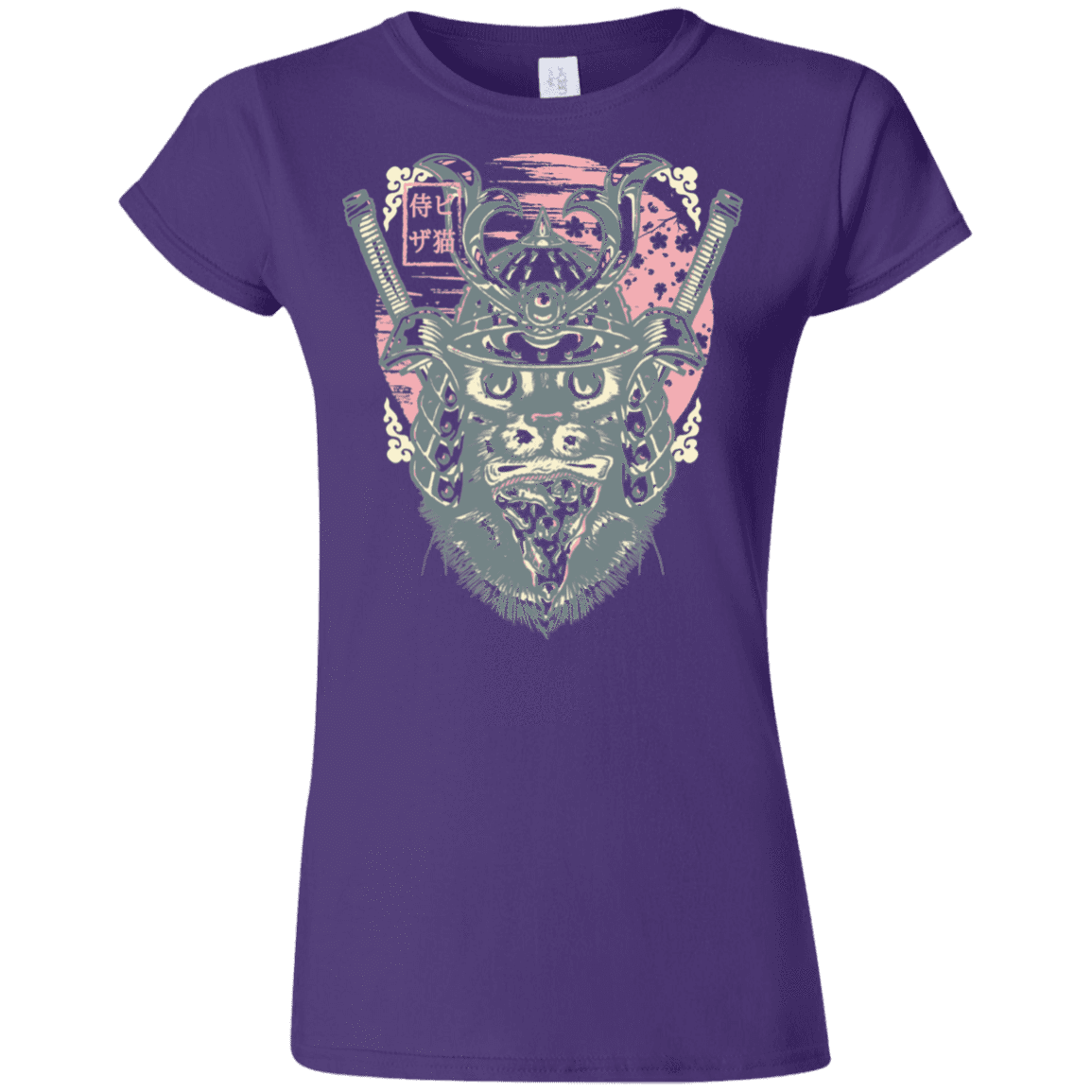 T-Shirts Purple / S Samurai Pizza Cat Junior Slimmer-Fit T-Shirt