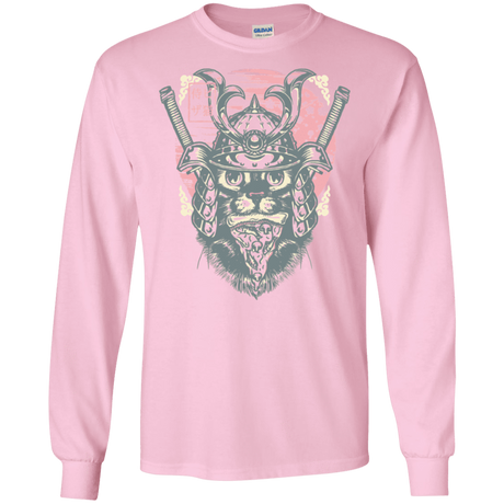 T-Shirts Light Pink / S Samurai Pizza Cat Men's Long Sleeve T-Shirt