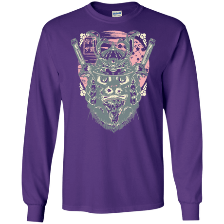 T-Shirts Purple / S Samurai Pizza Cat Men's Long Sleeve T-Shirt