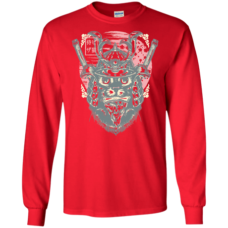 T-Shirts Red / S Samurai Pizza Cat Men's Long Sleeve T-Shirt