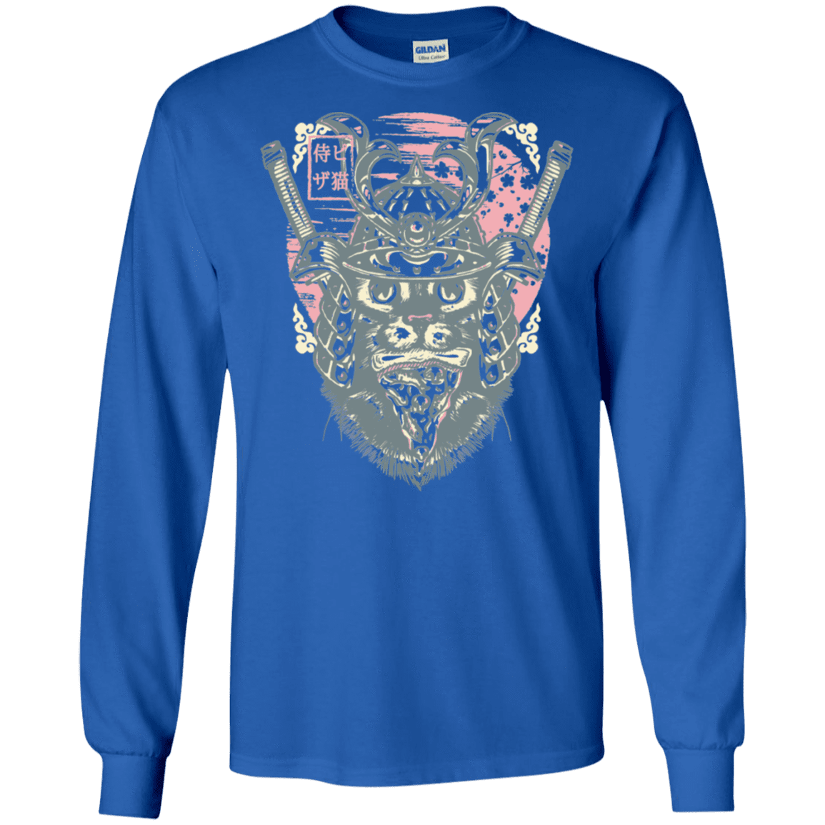 T-Shirts Royal / S Samurai Pizza Cat Men's Long Sleeve T-Shirt