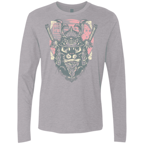 T-Shirts Heather Grey / S Samurai Pizza Cat Men's Premium Long Sleeve