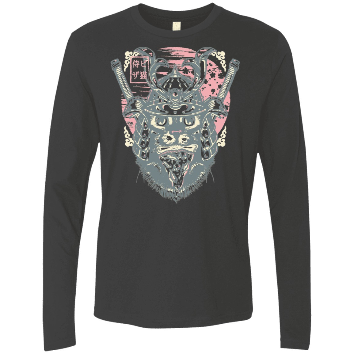 T-Shirts Heavy Metal / S Samurai Pizza Cat Men's Premium Long Sleeve