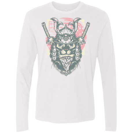 T-Shirts White / S Samurai Pizza Cat Men's Premium Long Sleeve