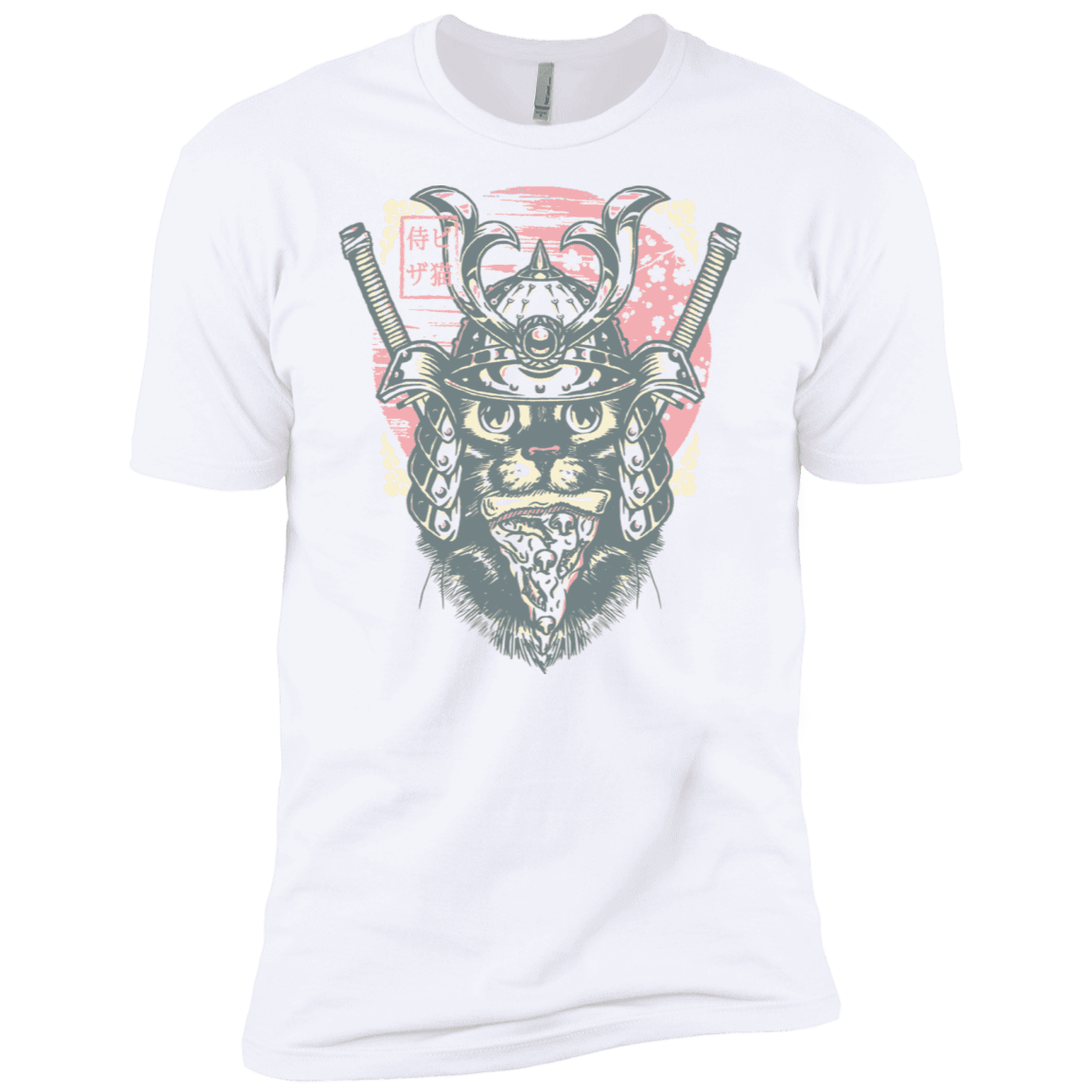 T-Shirts White / X-Small Samurai Pizza Cat Men's Premium T-Shirt