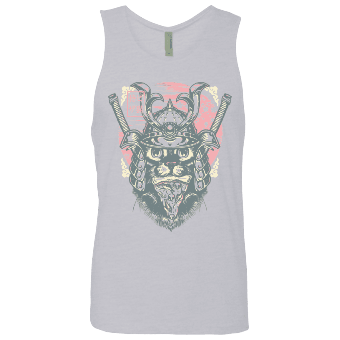 T-Shirts Heather Grey / S Samurai Pizza Cat Men's Premium Tank Top