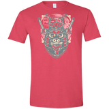 T-Shirts Heather Red / S Samurai Pizza Cat Men's Semi-Fitted Softstyle